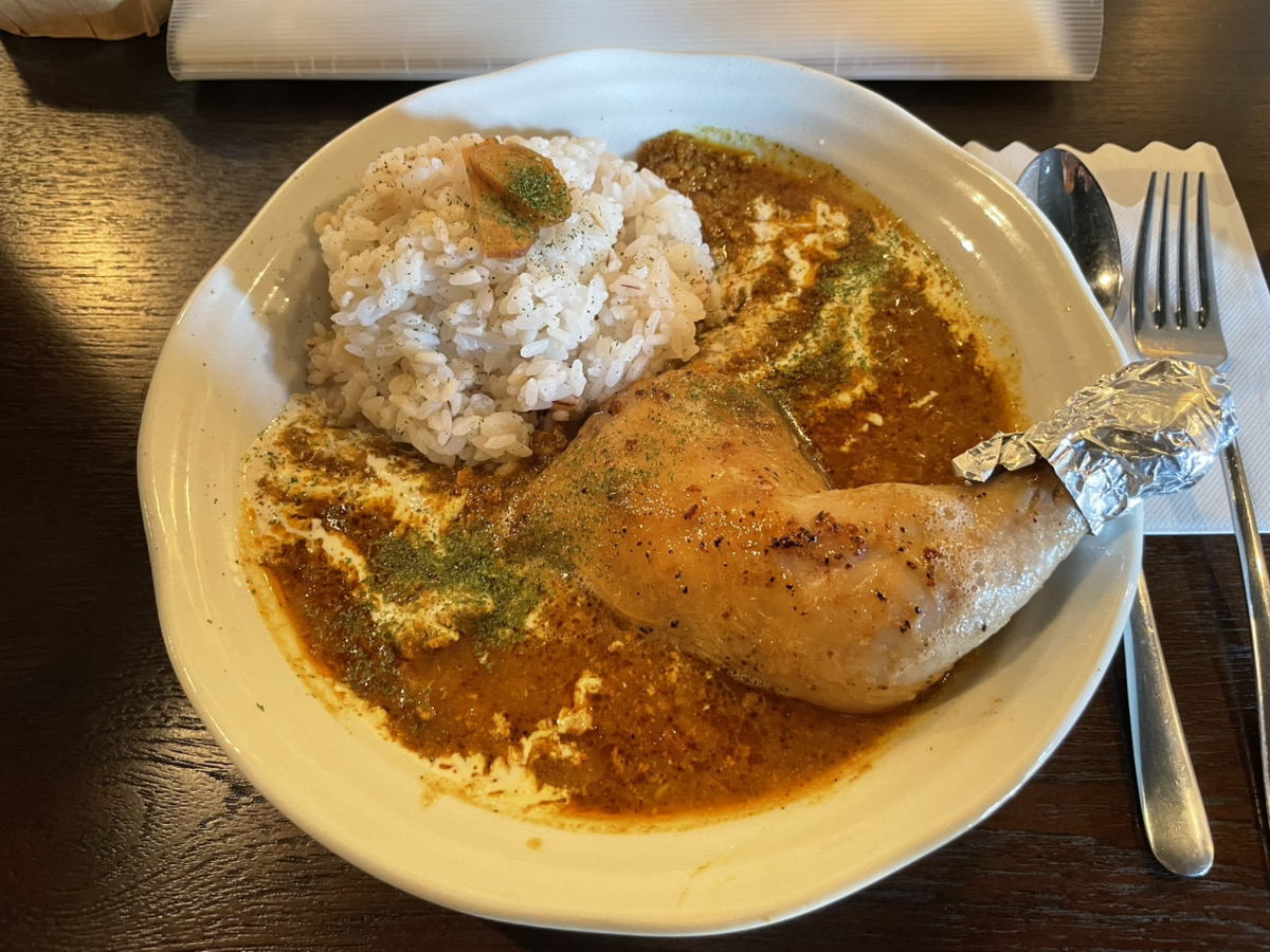 バターチキンレッグのカレーライス